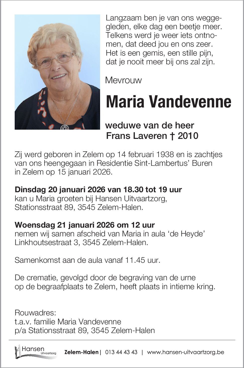 Maria VANDEVENNE