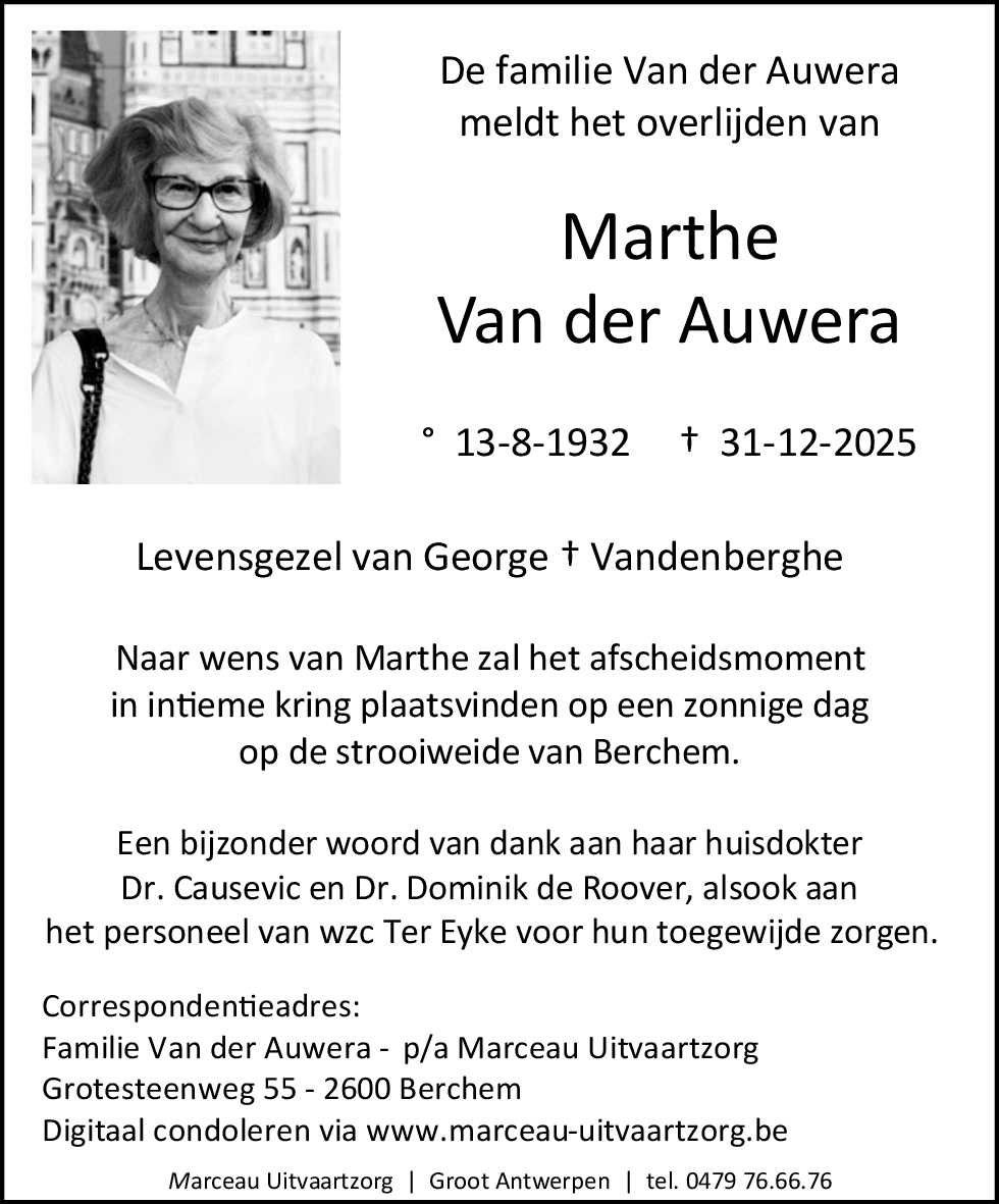 MARTHA VAN DER AUWERA