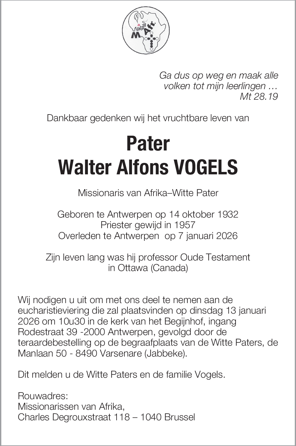 Walter Alfons Vogels