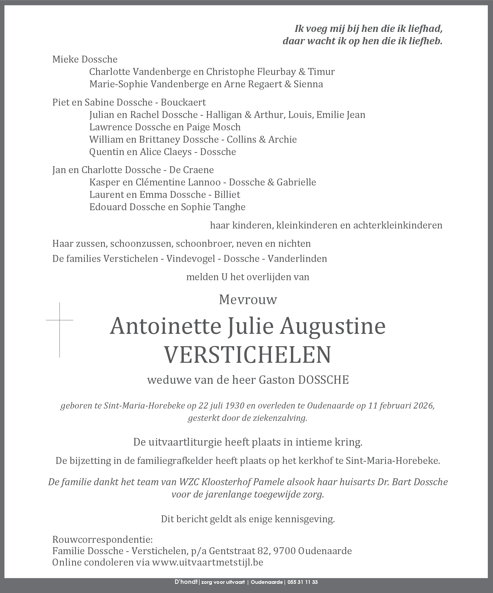 Antoinette Julie Augustine Verstichelen