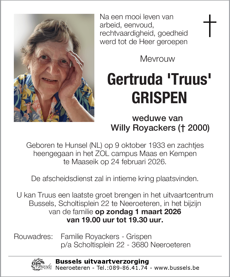 Gertruda 'Truus' Grispen