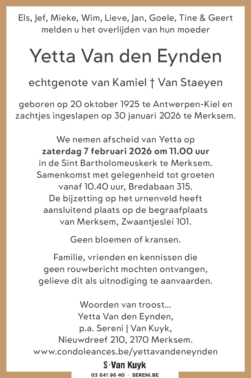 Yetta Van den Eynden