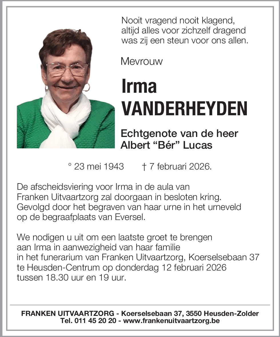 Irma Vanderheyden