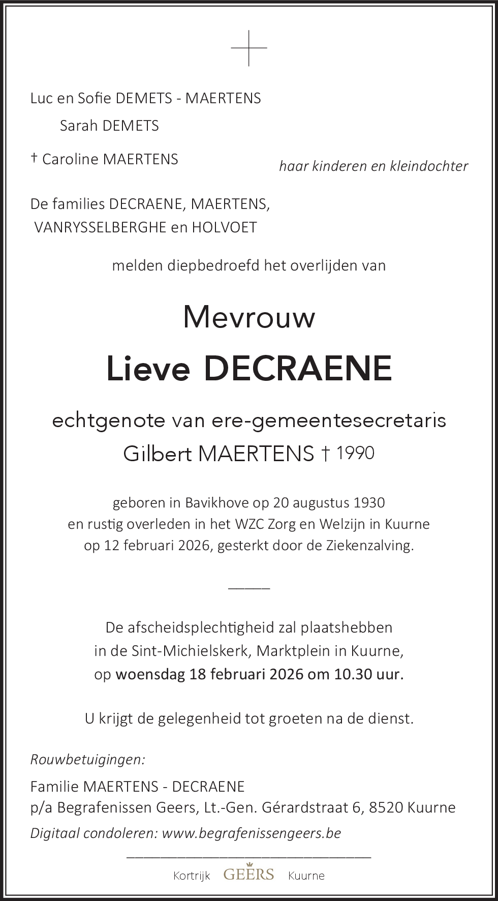 Lieve DECRAENE