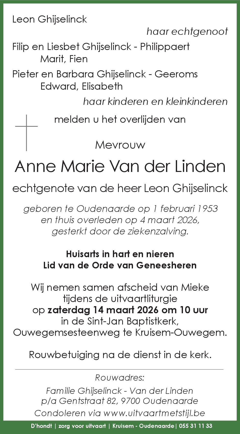 Anne Marie Van der Linden
