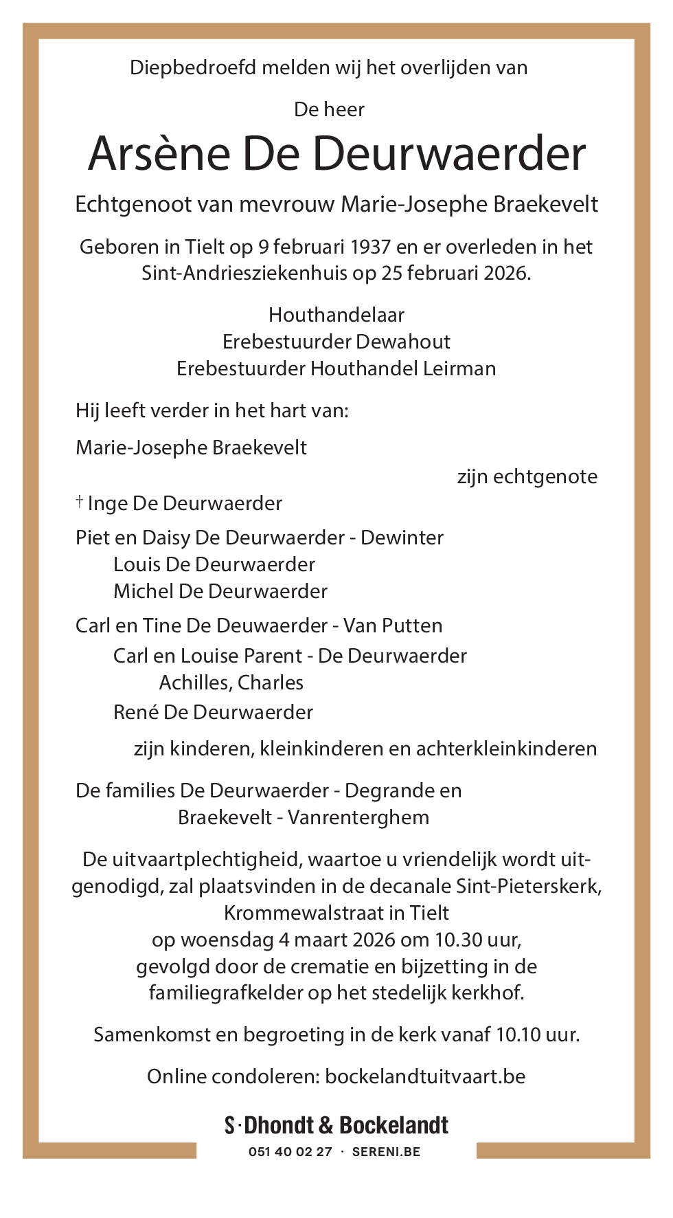 Arsène De Deurwaerder