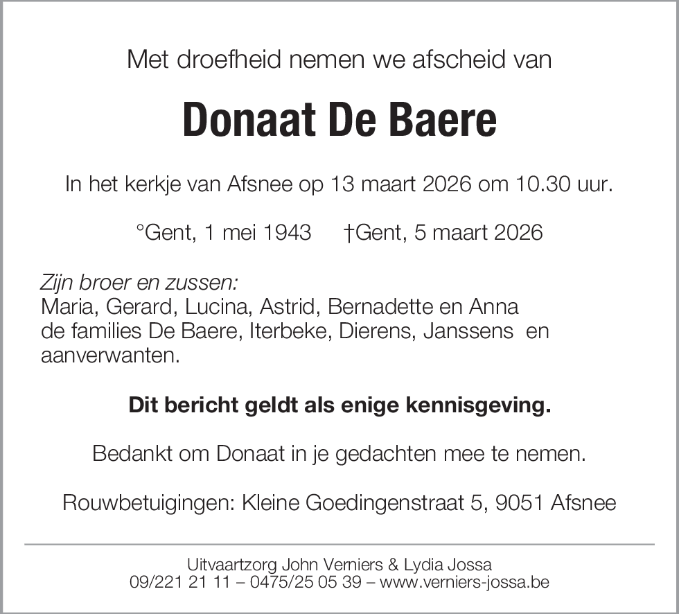 Donaat DE BAERE