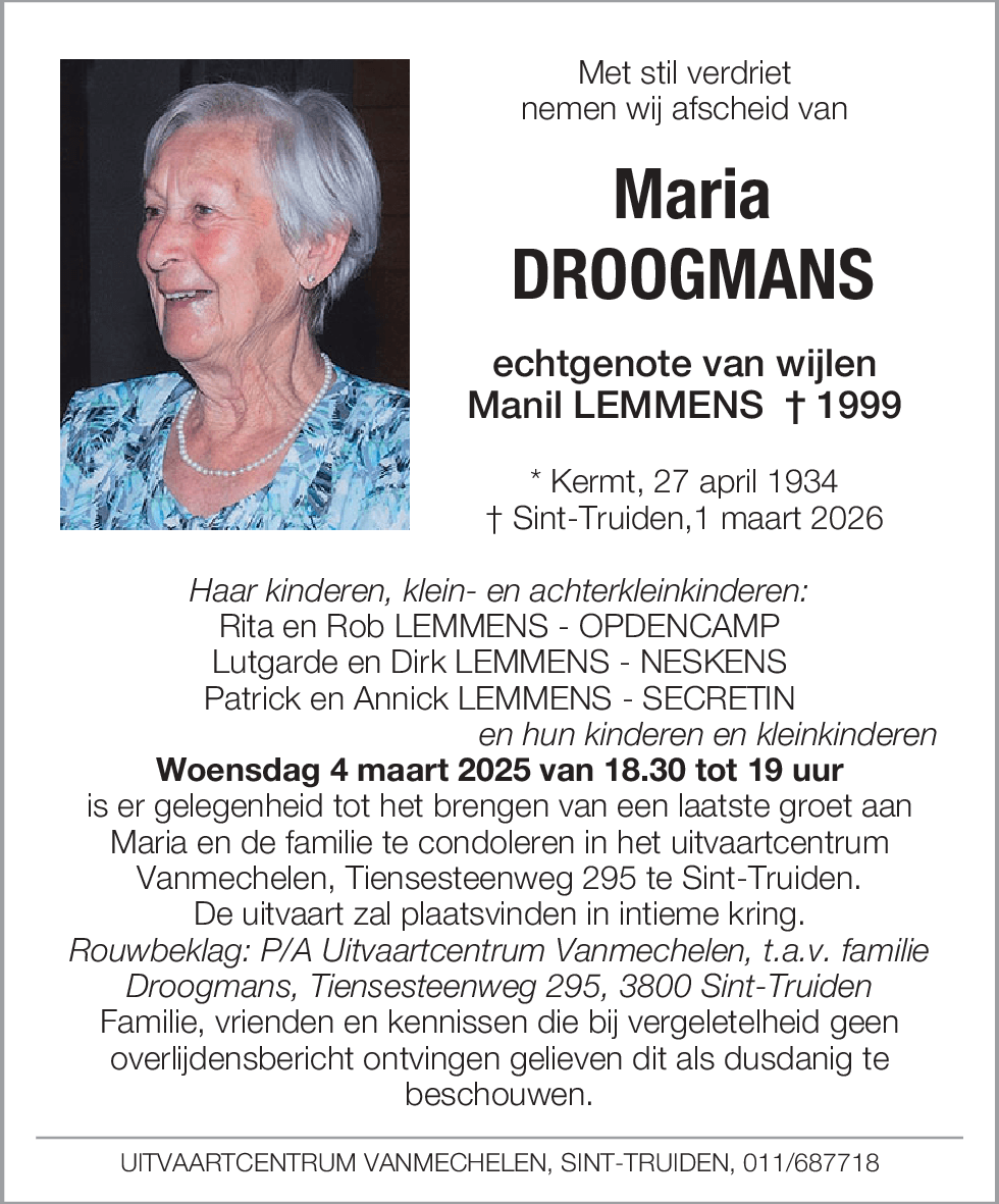 Maria Droogmans