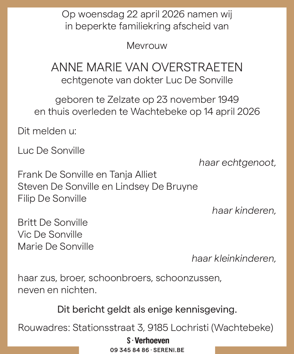 Anne Marie Van Overstraeten