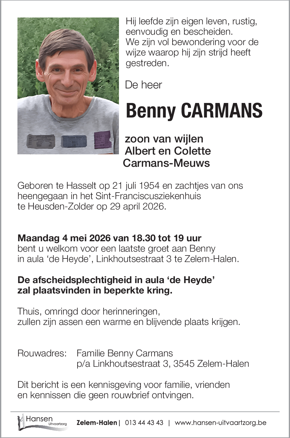 Benny CARMANS