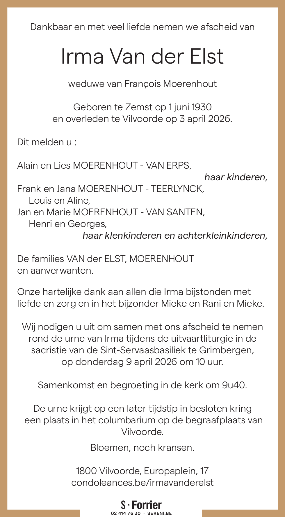 Irma Van der Elst