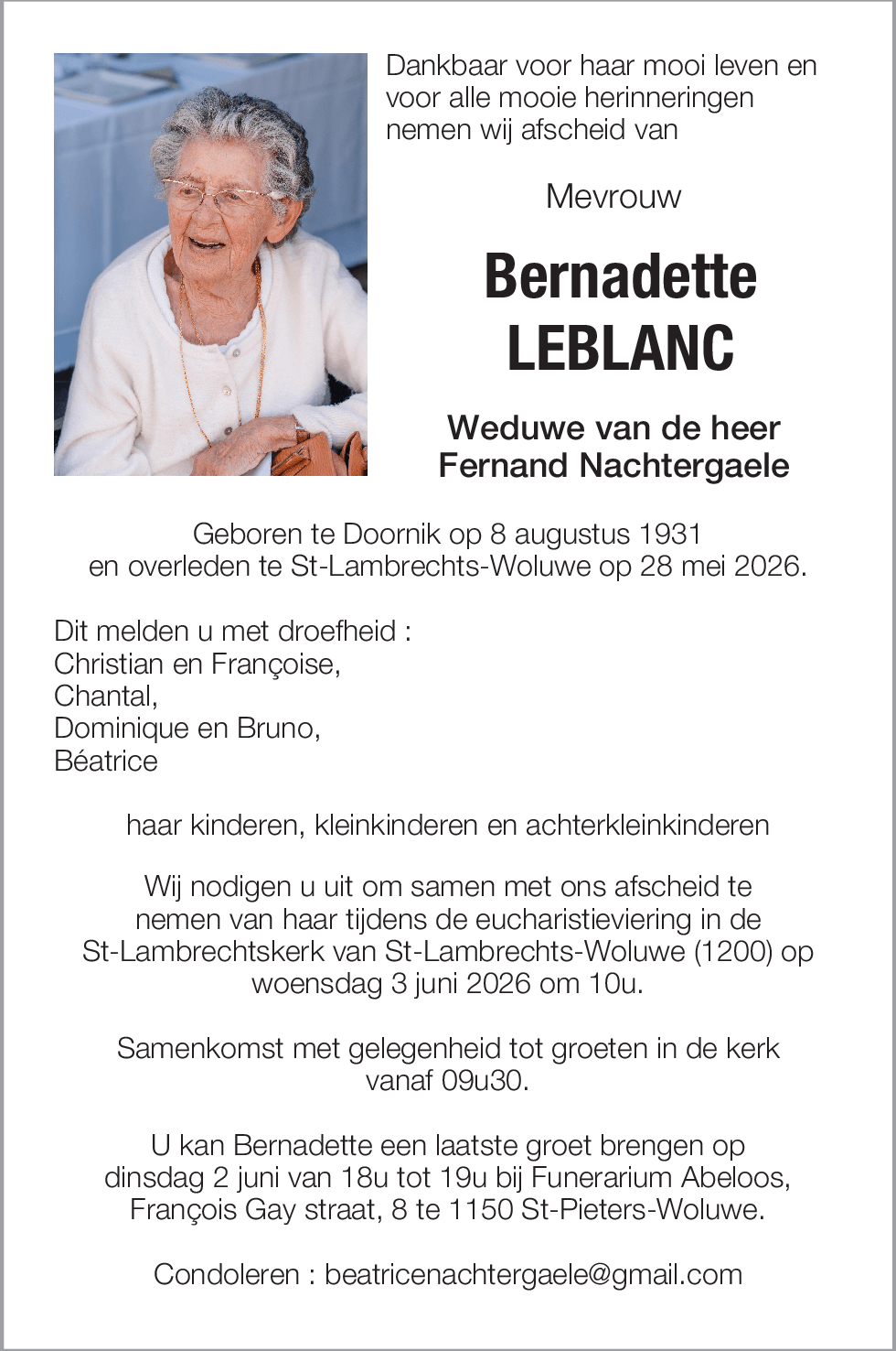 Bernadette Leblanc