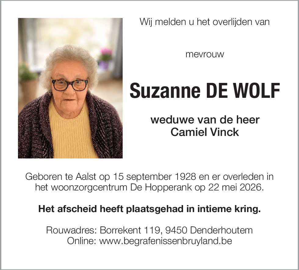 Suzanne De Wolf