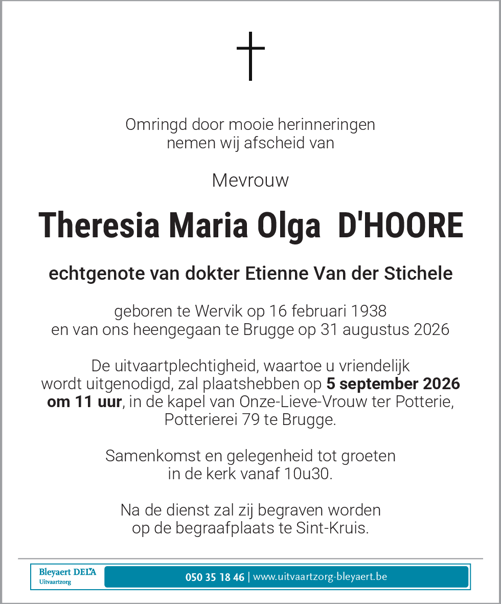 Theresia Maria Olga  D'Hoore